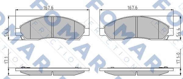 FOMAR Friction FO 873381 - Kit de plaquettes de frein, frein à disque cwaw.fr