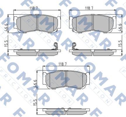 FOMAR Friction FO 872981 - Kit de plaquettes de frein, frein à disque cwaw.fr