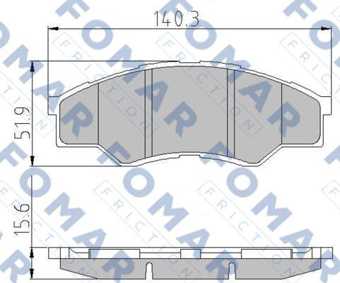 FOMAR Friction FO 872581 - Kit de plaquettes de frein, frein à disque cwaw.fr