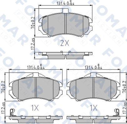 FOMAR Friction FO 872681 - Kit de plaquettes de frein, frein à disque cwaw.fr