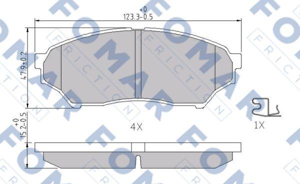 FOMAR Friction FO 340181 - Kit de plaquettes de frein, frein à disque cwaw.fr