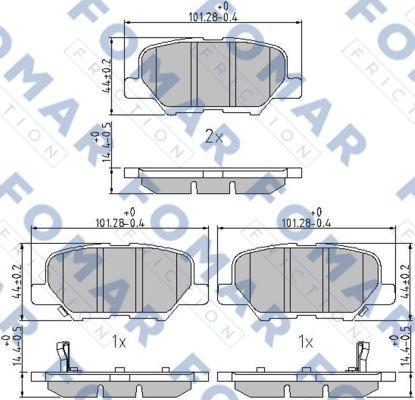 FOMAR Friction FO 249781 - Kit de plaquettes de frein, frein à disque cwaw.fr