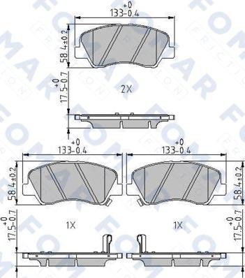 FOMAR Friction FO 246881 - Kit de plaquettes de frein, frein à disque cwaw.fr