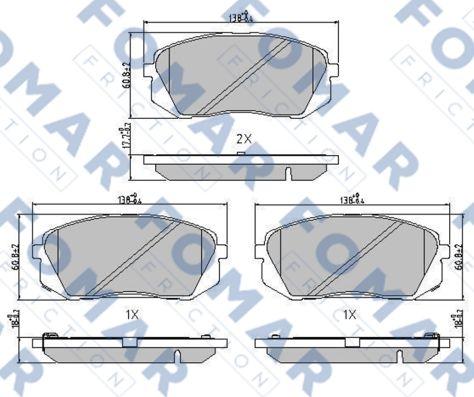 FOMAR Friction FO 241981 - Kit de plaquettes de frein, frein à disque cwaw.fr