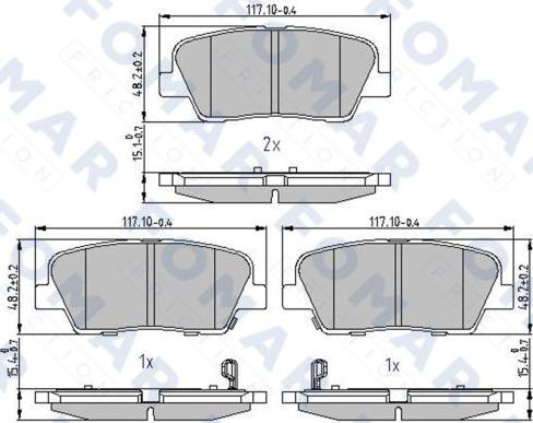 FOMAR Friction FO 241481 - Kit de plaquettes de frein, frein à disque cwaw.fr