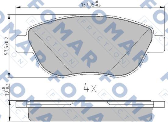 FOMAR Friction FO 241581 - Kit de plaquettes de frein, frein à disque cwaw.fr