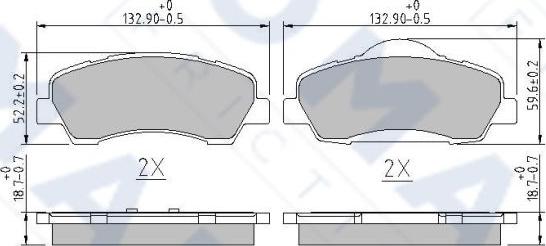 FOMAR Friction FO 251381 - Kit de plaquettes de frein, frein à disque cwaw.fr