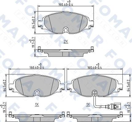 FOMAR Friction FO 252181 - Kit de plaquettes de frein, frein à disque cwaw.fr