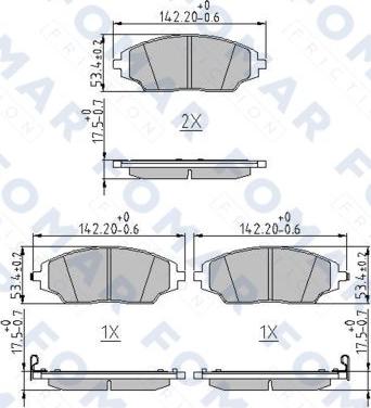 FOMAR Friction FO 269481 - Kit de plaquettes de frein, frein à disque cwaw.fr