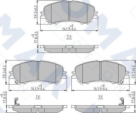 FOMAR Friction FO 266181 - Kit de plaquettes de frein, frein à disque cwaw.fr