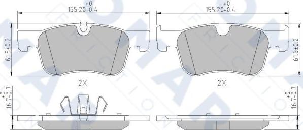 FOMAR Friction FO 261581 - Kit de plaquettes de frein, frein à disque cwaw.fr