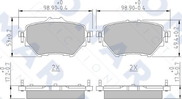 FOMAR Friction FO 261781 - Kit de plaquettes de frein, frein à disque cwaw.fr