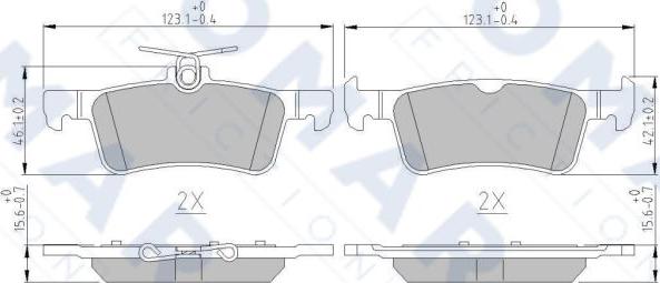 FOMAR Friction FO 263981 - Kit de plaquettes de frein, frein à disque cwaw.fr