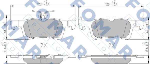 FOMAR Friction FO 262081 - Kit de plaquettes de frein, frein à disque cwaw.fr