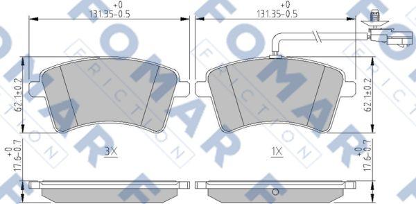 FOMAR Friction FO 262281 - Kit de plaquettes de frein, frein à disque cwaw.fr