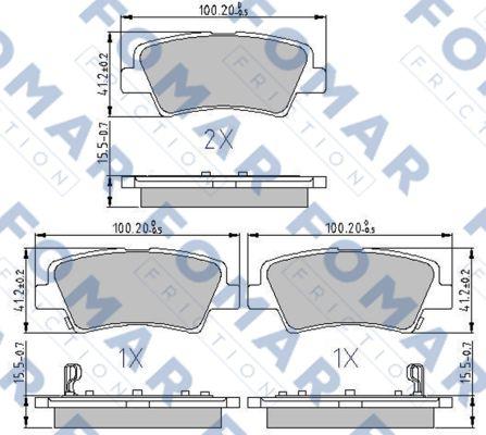 FOMAR Friction FO 207983 - Kit de plaquettes de frein, frein à disque cwaw.fr