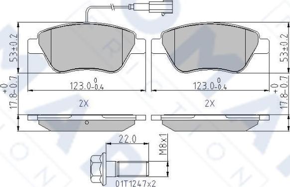 FOMAR Friction FO 217681 - Kit de plaquettes de frein, frein à disque cwaw.fr