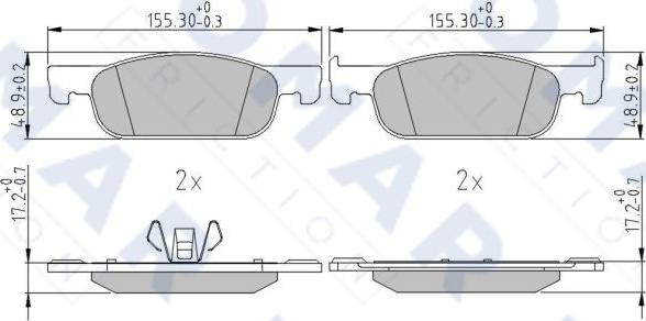 FOMAR Friction FO 287481 - Kit de plaquettes de frein, frein à disque cwaw.fr