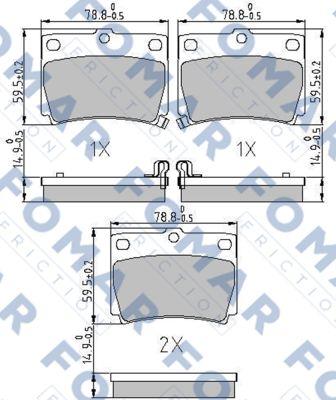 FOMAR Friction FO 239281 - Kit de plaquettes de frein, frein à disque cwaw.fr