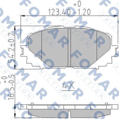 FOMAR Friction FO 235883 - Kit de plaquettes de frein, frein à disque cwaw.fr