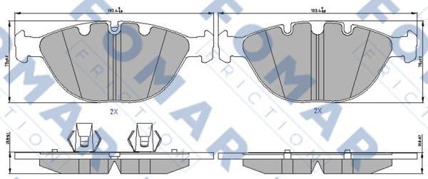 FOMAR Friction FO 228583 - Kit de plaquettes de frein, frein à disque cwaw.fr