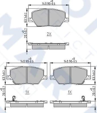 FOMAR Friction FO 275081 - Kit de plaquettes de frein, frein à disque cwaw.fr