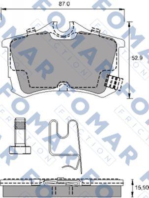 FOMAR Friction FO 790381 - Kit de plaquettes de frein, frein à disque cwaw.fr