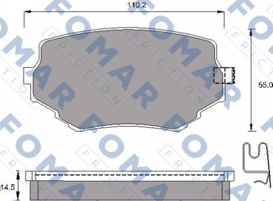 FOMAR Friction FO 792881 - Kit de plaquettes de frein, frein à disque cwaw.fr