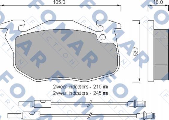 FOMAR Friction FO 769481 - Kit de plaquettes de frein, frein à disque cwaw.fr