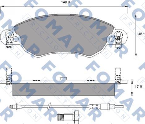 FOMAR Friction FO 786981 - Kit de plaquettes de frein, frein à disque cwaw.fr