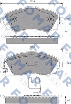 FOMAR Friction FO 783481 - Kit de plaquettes de frein, frein à disque cwaw.fr