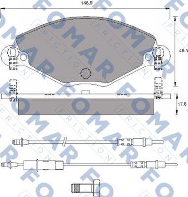 FOMAR Friction FO 787081 - Kit de plaquettes de frein, frein à disque cwaw.fr