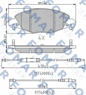 FOMAR Friction FO 787181 - Kit de plaquettes de frein, frein à disque cwaw.fr