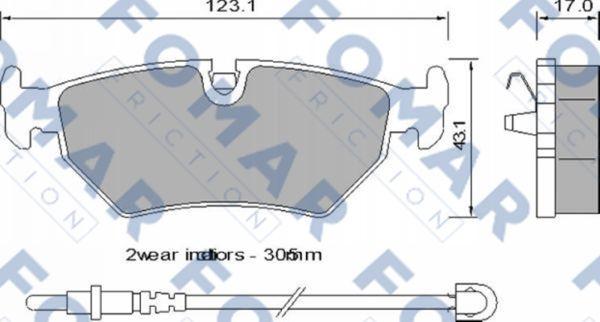 FOMAR Friction FO 729281 - Kit de plaquettes de frein, frein à disque cwaw.fr