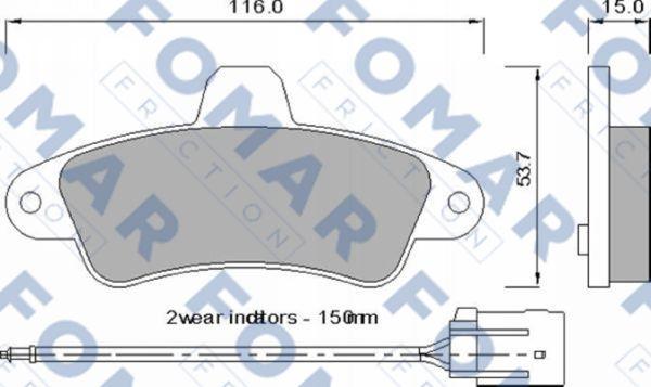 FOMAR Friction FO 725081 - Kit de plaquettes de frein, frein à disque cwaw.fr