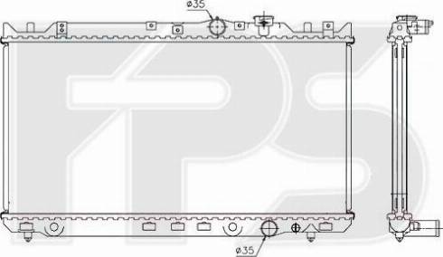 FPS FP 44 A941 - Radiateur, refroidissement du moteur cwaw.fr