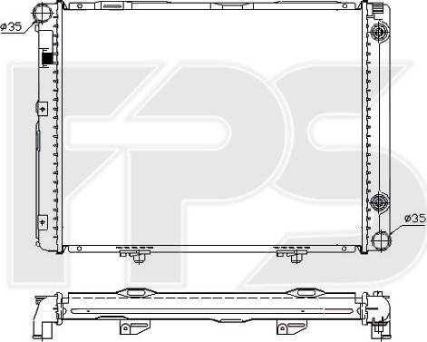 FPS FP 46 A994-X - Radiateur, refroidissement du moteur cwaw.fr