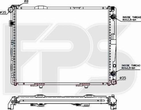 FPS FP 46 A992-X - Radiateur, refroidissement du moteur cwaw.fr