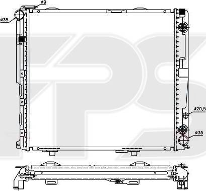 FPS FP 46 A997 - Radiateur, refroidissement du moteur cwaw.fr