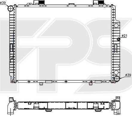 FPS FP 46 A1003 - Radiateur, refroidissement du moteur cwaw.fr