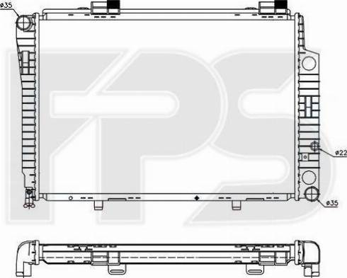 FPS FP 46 A204 - Radiateur, refroidissement du moteur cwaw.fr