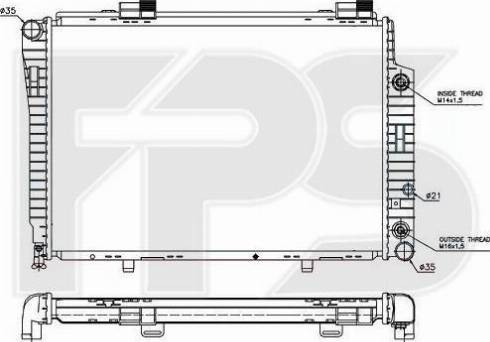 FPS FP 46 A205 - Radiateur, refroidissement du moteur cwaw.fr