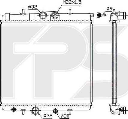 FPS FP 54 A990 - Radiateur, refroidissement du moteur cwaw.fr