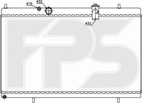 FPS FP 54 A248 - Radiateur, refroidissement du moteur cwaw.fr