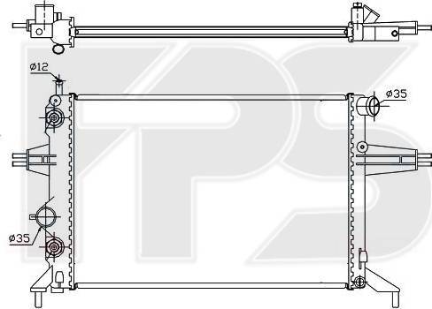 FPS FP 52 A1089 - Radiateur, refroidissement du moteur cwaw.fr