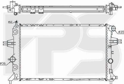 FPS FP 52 A316 - Radiateur, refroidissement du moteur cwaw.fr