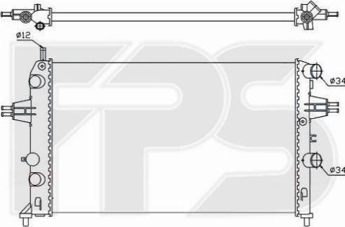 FPS FP 52 A313 - Radiateur, refroidissement du moteur cwaw.fr