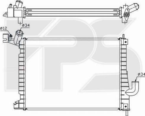 FPS FP 52 A299 - Radiateur, refroidissement du moteur cwaw.fr