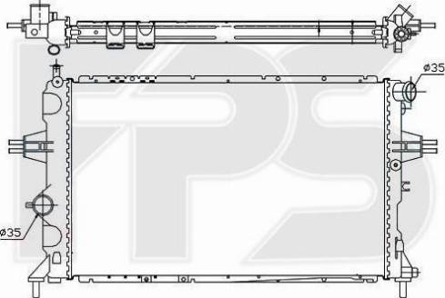 FPS FP 52 A289 - Radiateur, refroidissement du moteur cwaw.fr