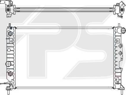 FPS FP 52 A284 - Radiateur, refroidissement du moteur cwaw.fr